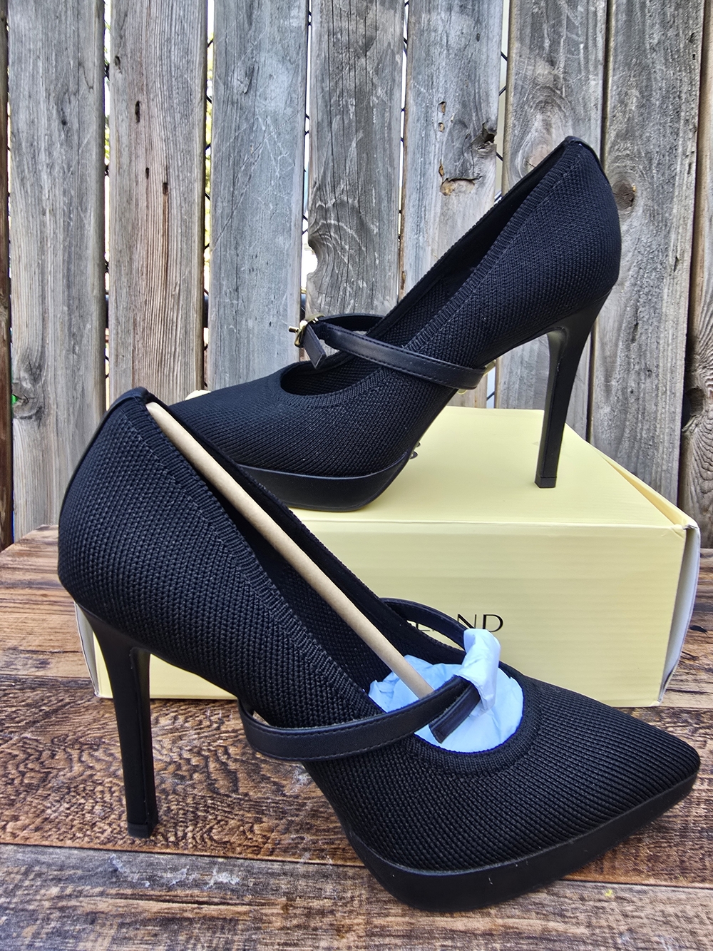 Cozy Island Classic Black Mary Jane High Heel Pumps Women's Size 5
